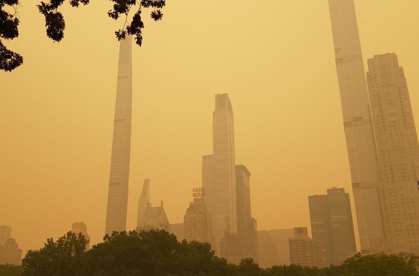  Humo por incendios forestales en Canadá sigue expandiéndose en EE.UU.